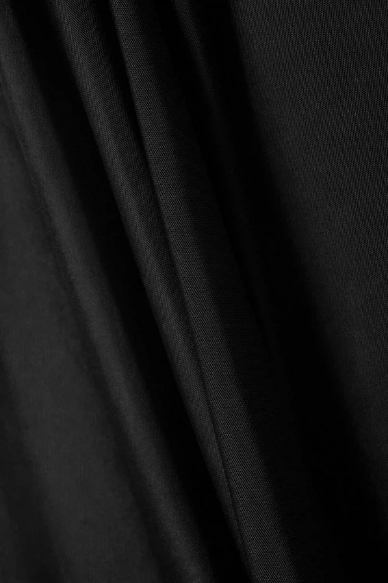 Vestido largo drapeado sin mangas – Negro Vestido largo drapeado sin mangas – Negro