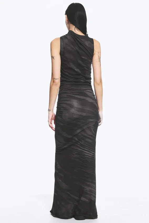 Vestido largo estampado – Negro – Cebra Vestido largo estampado – Negro – Cebra