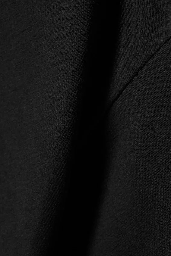 Vestido largo fruncido de pantalón corto – Negro Vestido largo fruncido de pantalón corto – Negro
