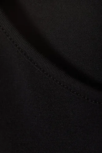 Vestido largo sin mangas con abertura – Negro