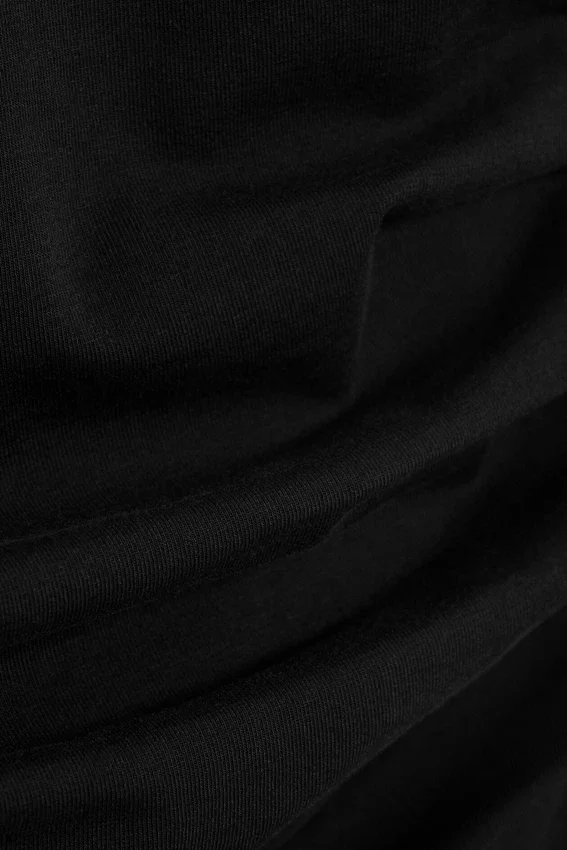 Vestido largo sin mangas con pliegues – Negro Vestido largo sin mangas con pliegues – Negro