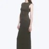 Vestido largo sin mangas de jersey de algodón – Gris oscuro Vestido largo sin mangas de jersey de algodón – Gris oscuro