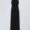 Vestido largo sin mangas de jersey de algodón – Negro Vestido largo sin mangas de jersey de algodón – Negro