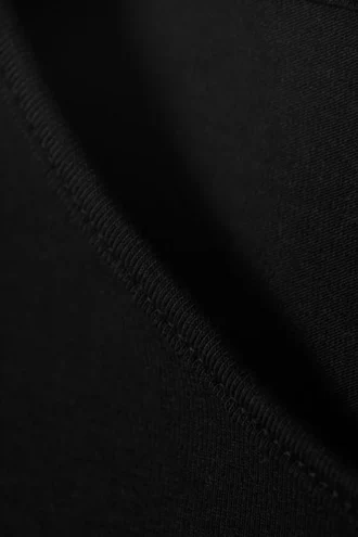 Vestido largo sin mangas de jersey de algodón – Negro