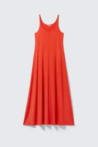 Vestido largo sin mangas – Rojo Vestido largo sin mangas – Rojo
