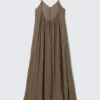 Vestido largo y fluido – Marrón Vestido largo y fluido – Marrón
