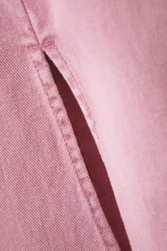 Vestido lencero largo sin mangas de sarga – Rosa empolvado