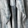 Vestido midi asimétrico de manga larga – Verde oscuro – Tie-dye
