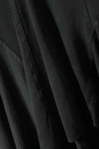 Vestido midi asimétrico lavado – Negro lavado