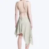 Vestido midi asimétrico sin mangas con cuello vuelto – Light Mole Vestido midi asimétrico sin mangas con cuello vuelto – Light Mole