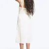 Vestido midi bordado – Blanco