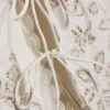 Vestido midi bordado – Blanco