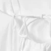 Vestido mini de sarga con lazo en la espalda – Blanco Vestido mini de sarga con lazo en la espalda – Blanco