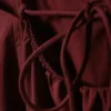 Vestido mini de sarga con lazo en la espalda – Burdeos Vestido mini de sarga con lazo en la espalda – Burdeos