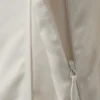 Vestido mini de sarga con pliegues y tirantes atados – Beige claro