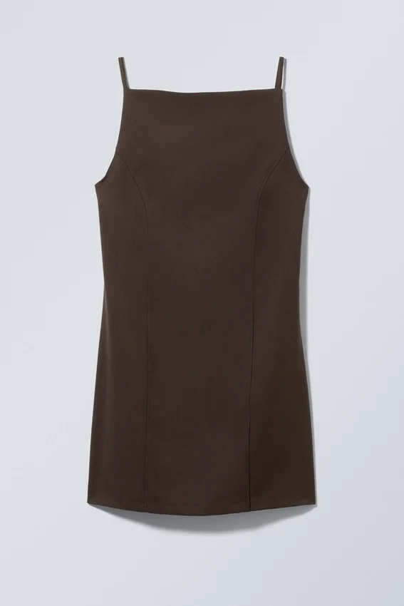 Vestido mini de traje – Marrón oscuro Vestido mini de traje – Marrón oscuro