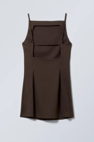 Vestido mini de traje – Marrón oscuro