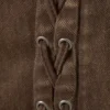 Vestido mini sin mangas con cordones – Marrón oscuro lavado Vestido mini sin mangas con cordones – Marrón oscuro lavado