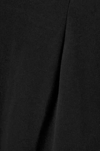 Vestido mini tipo camiseta estructurado – Negro