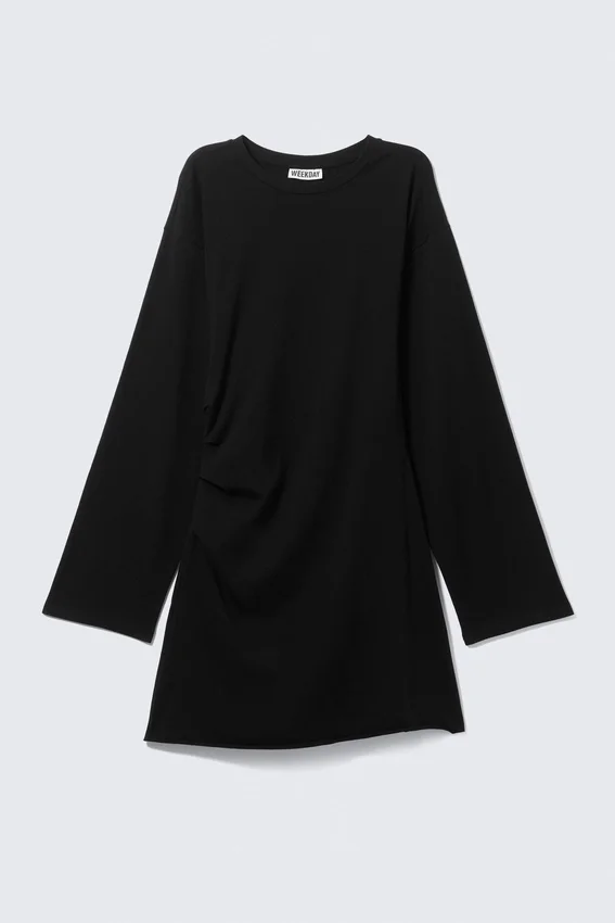 Vestido oversize de manga larga – Negro Vestido oversize de manga larga – Negro