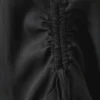 Vestido sin mangas con tirantes y cuello en V – Gris oscuro
