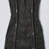 Vestido tubo con cremallera – Negro
