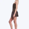 Vestido tubo mini de traje – A cuadros marrón oscuro