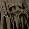 Vestido utilitario con cuello halter – Verde caqui oscuro