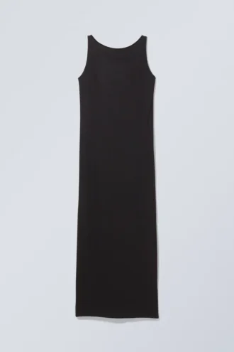Vestido Yael con espalda abierta – Negro